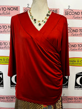 Load image into Gallery viewer, Vintage Danier Faux Wrap Top (Size L)