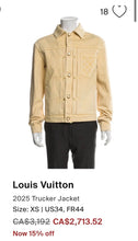Load image into Gallery viewer, Authentic Louis Vuitton Multicolour Flower Tapestry Trucker Jacket (Size 50 Mens = L/XL)