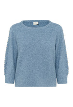 Cargar imagen en el visor de la galería, Wool Blend Pearl Sleeve Sweater (2 Colours)
