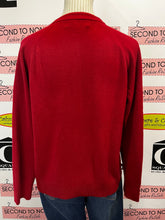 Load image into Gallery viewer, Carolyn Taylor Red Button Up Cardigan (Size L)