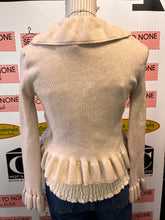 Load image into Gallery viewer, Ruffle Trim Knit Bolero Shrug (Size M)