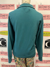 Load image into Gallery viewer, Champion Vintage Look Teal Zip Neck Sweater (Size M)