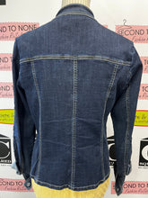 Cargar imagen en el visor de la galería, Spanner Embroidered Arm Denim Jacket (Size 6)