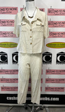 Cargar imagen en el visor de la galería, Canvas Coloured Linen-Look Short Sleeve Set (Size L/XL)