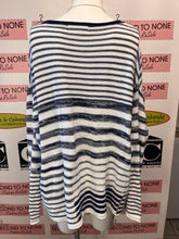 Cargar imagen en el visor de la galería, Cotton Country Navy/White Sweater (Size XL)