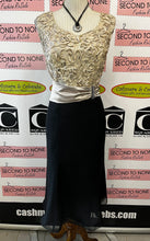 Cargar imagen en el visor de la galería, Black & Bronze Ribbon Cocktail Dress (Size L/XL)