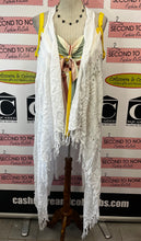 Load image into Gallery viewer, White Embroidered Beach Cover/Shawl (One Size)