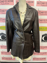 Load image into Gallery viewer, Vintage Chocolate Brown Leather Jacket (Size S)
