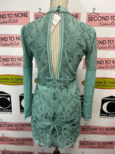 Load image into Gallery viewer, Free People Teal Embroidered Dress (Size 2)
