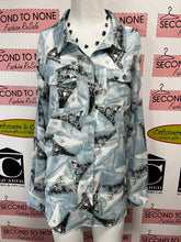 Cargar imagen en el visor de la galería, Karl Lagerfeld "Eiffel Tower" Blouse (Size XL)