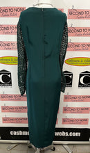 Charger l'image dans la galerie, Forest Green Embroidered Lace Sleeve Dress (Size L/XL)