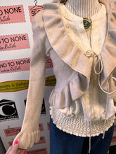Load image into Gallery viewer, Ruffle Trim Knit Bolero Shrug (Size M)