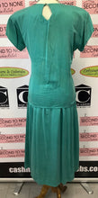 Load image into Gallery viewer, Vintage Ms.Emma Silk Teal Dress Set (Size PS/S)