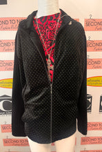 Charger l'image dans la galerie, Alia Polka Dot Velour Sweater (SIze XL)