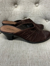 Load image into Gallery viewer, Clarks Leather Heeled Mules (Size 10)