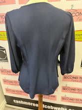 Load image into Gallery viewer, Navy Formal Blouse (Size M)