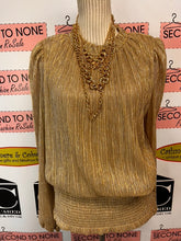 Cargar imagen en el visor de la galería, Joie Gold Shimmer Blouse (Size M)
