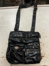 Load image into Gallery viewer, Black Faux Leather Crossbody