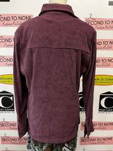 Load image into Gallery viewer, Vintage Faux Suede Purple Overshirt (Size L)