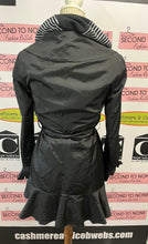 Load image into Gallery viewer, Cole Haan Ruffle Hem Belted Trench Coat (Size XS)