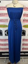 Cargar imagen en el visor de la galería, Loft Strapless Blue Sundress (Size S)