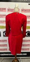 Load image into Gallery viewer, Vintage Eaton’s Cherry Red Wool Skirt & Jacket Set (Size MP)