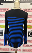 Load image into Gallery viewer, NWT Vince Camuto Blue & Black Striped Top (Size S)