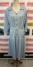 Load image into Gallery viewer, Vintage D’Allaird’s Blue Foliage Dress (Size L/XL)