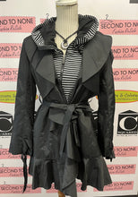 Load image into Gallery viewer, Cole Haan Ruffle Hem Belted Trench Coat (Size XS)