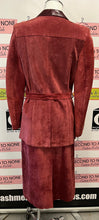 Load image into Gallery viewer, Vintage Red Leather & Snake Skin Jacket & Skirt Set (Size 10)