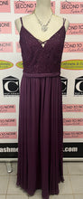 Load image into Gallery viewer, Purple Lace Formal Gown & Shawl (Size 20)
