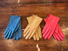 Charger l'image dans la galerie, Teal Leather Gloves (Size S)