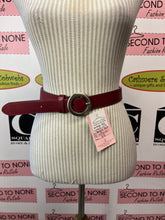 Load image into Gallery viewer, Vintage Red Leather Circle Buckle Belt (Size S)