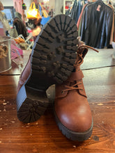 Load image into Gallery viewer, Sweater Cuff Heeled Combat Boot (Size 7)