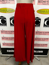 Load image into Gallery viewer, Red Coral Cherry Red Stretch Palazzo Pant (Size S)