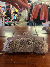 Charger l'image dans la galerie, Vintage Ruffled Grey Evening Clutch
