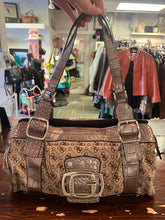 Charger l'image dans la galerie, Vintage Monogram and Snakeskin Guess Purse