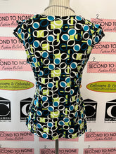 Charger l'image dans la galerie, 2000s Printed V-Neck Blouse (Size L)