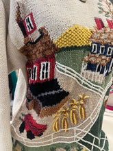 Load image into Gallery viewer, Vintage Rare Rainbow Studio Farm Landscape Knit Sweater (Size L)