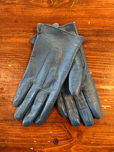 Charger l'image dans la galerie, Teal Leather Gloves (Size S)