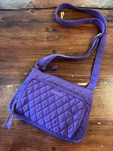 Load image into Gallery viewer, Vera Bradley Quilted Purple Crossbody