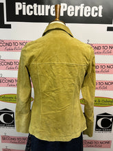 Load image into Gallery viewer, Chartreuse Danier Leather Jacket (Size 0-2/UK 4-6)
