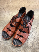 Load image into Gallery viewer, Rieker Brown Leather Lace Up Sandals (Size 12/EU 43)