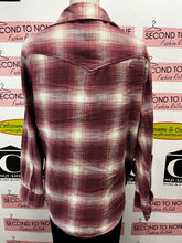 Cargar imagen en el visor de la galería, American Eagle Magenta Plaid Shirt (Size L)