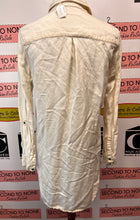 Cargar imagen en el visor de la galería, Ivory Linen Blend T-Shirt Dress (Size S)