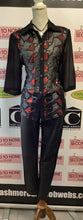 Cargar imagen en el visor de la galería, Temptation Red & Black Sequin Button Up (Size M)