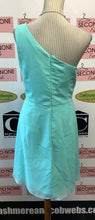 Charger l'image dans la galerie, Aquamarine David’s Bridal One Shoulder Dress (Size 12)