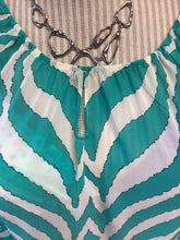 Cargar imagen en el visor de la galería, Teal Zebra Print Sheer Top (Size M)