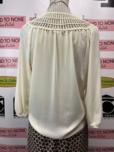 Load image into Gallery viewer, Sheer Ivory Blouse (Size L)