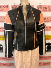 Charger l'image dans la galerie, Unik Pink & Black Leather Moto Jacket (Size XL - fits M/L)